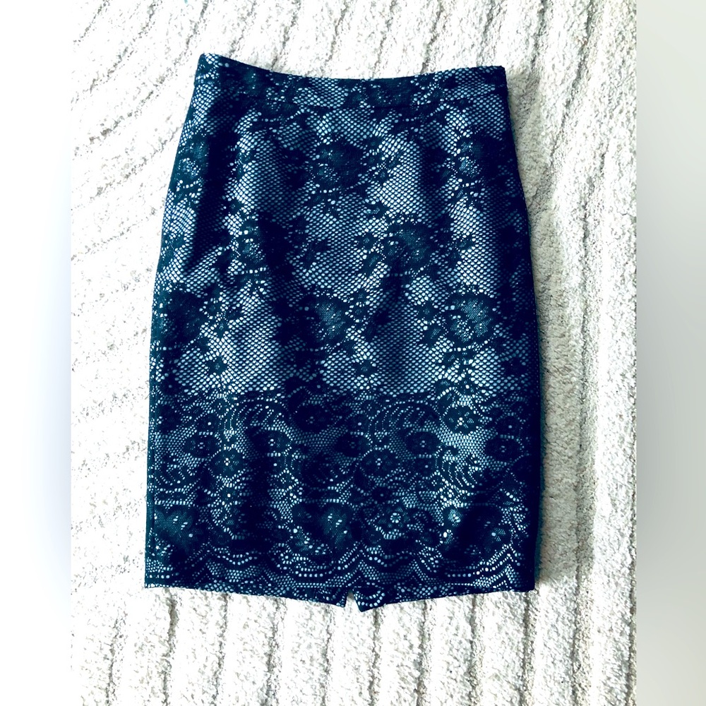 The Limited black lace pencil skirt